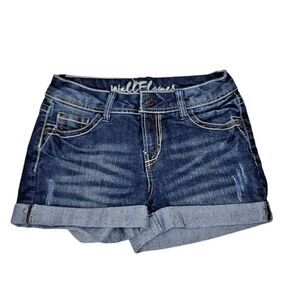 WallFlower Cuffed Denim Shorts Women's Medium Wash